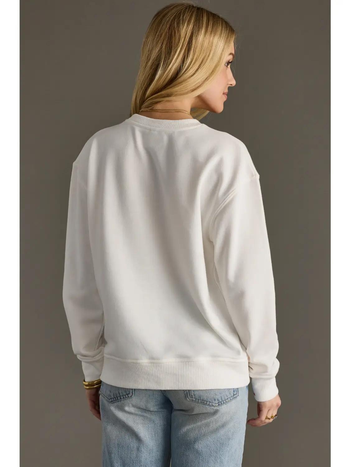 White Believe Sweatshirt
