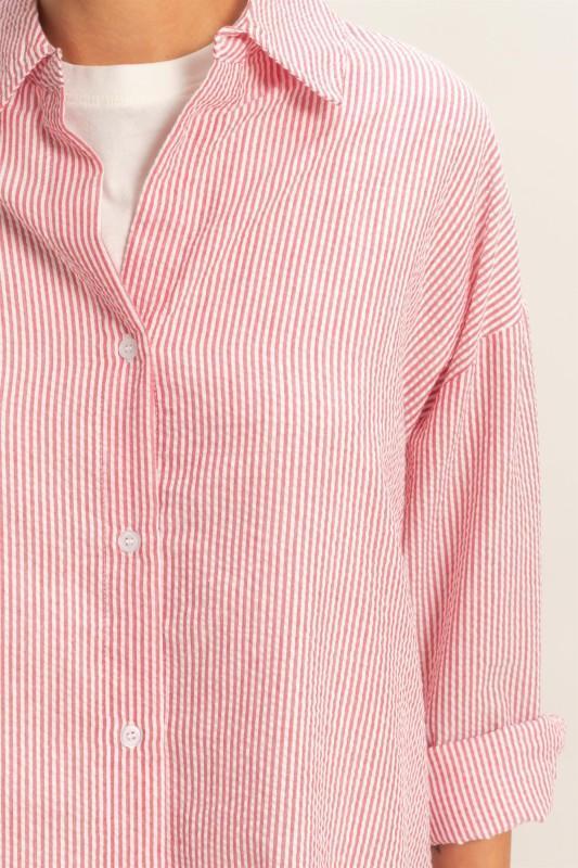 Red Stripe Button Down
