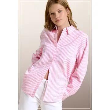 Collared Stripe Button Down