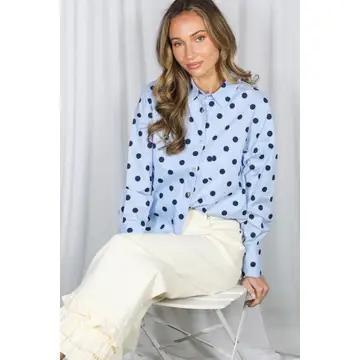Charming Polka Dot Button Down