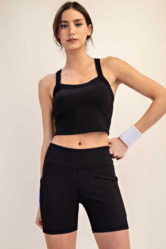 Ribbed Spandex Shorts