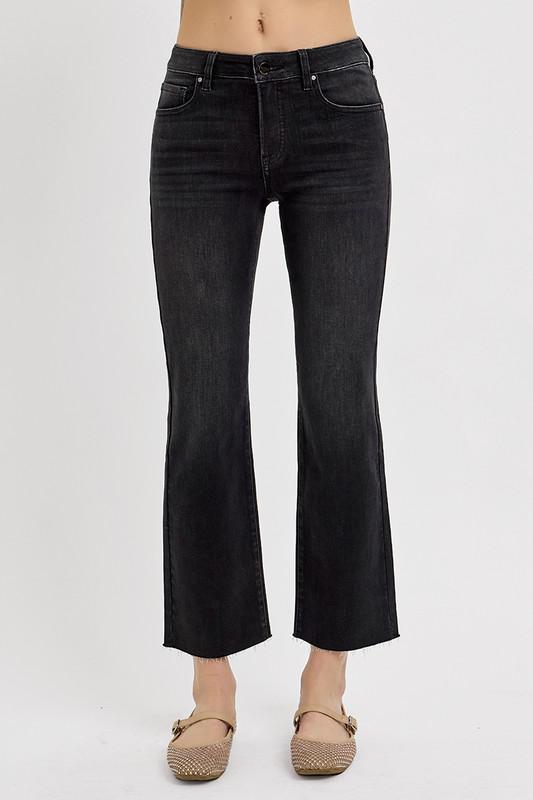 Risen TC Mid Rise Crop Straight- Black