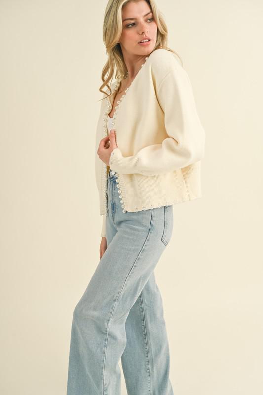 Pearl Trimmed Cardigan