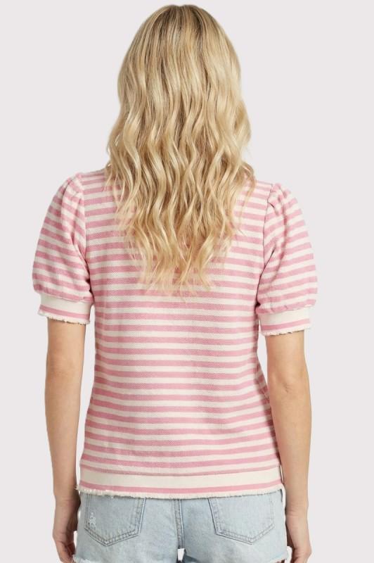 Puff Sleeve Striped Top