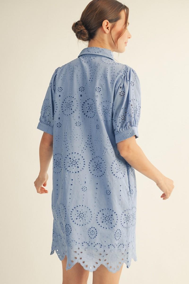 Eyelet Button Down Dress