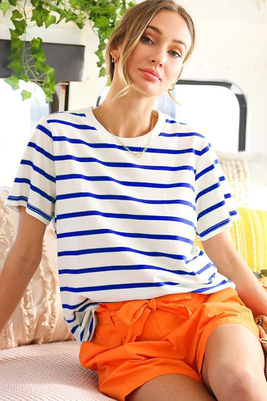 Short Sleeve Stripe Top