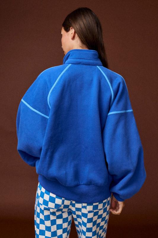 Alexa Contrast pullover- Cobalt