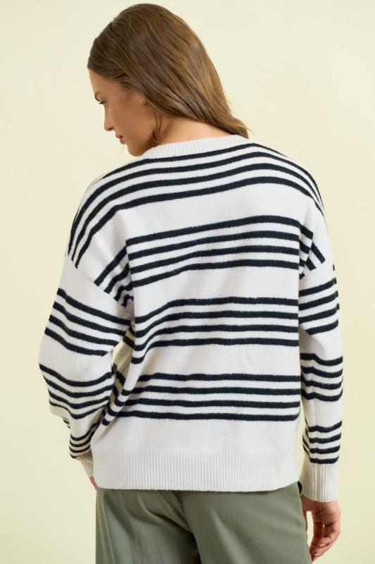 Stripe Round Neck Sweater