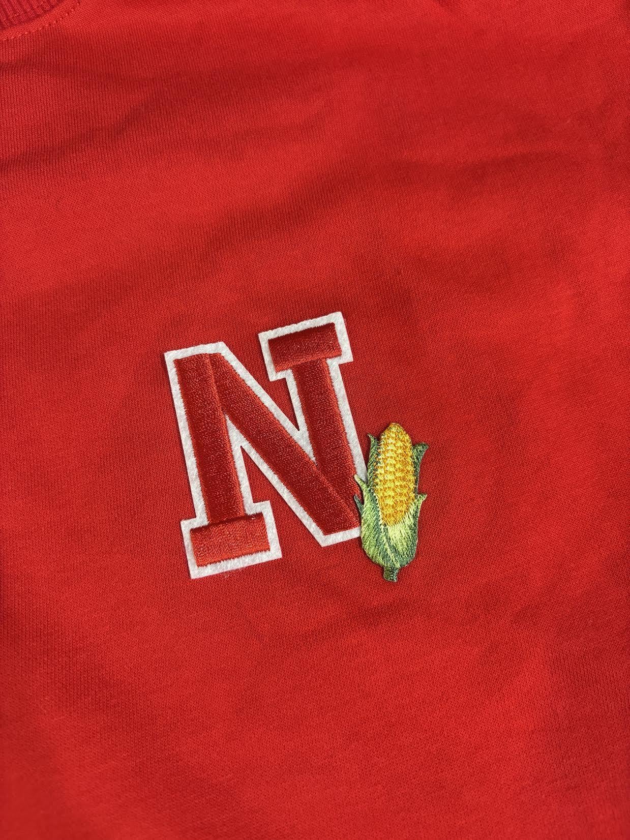 Nebraska Stripe Sleeve Corn Sweatshirt