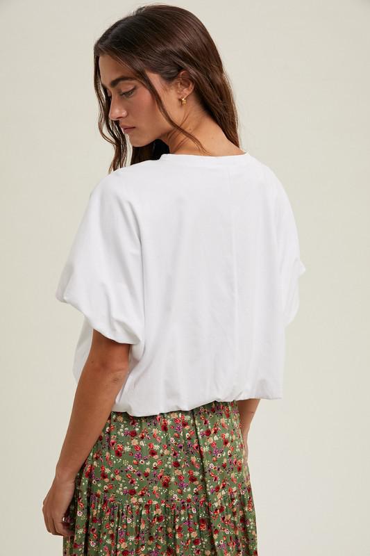 Bubble Hem Knit Top