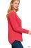 Raised Rib Round Neck-Ruby