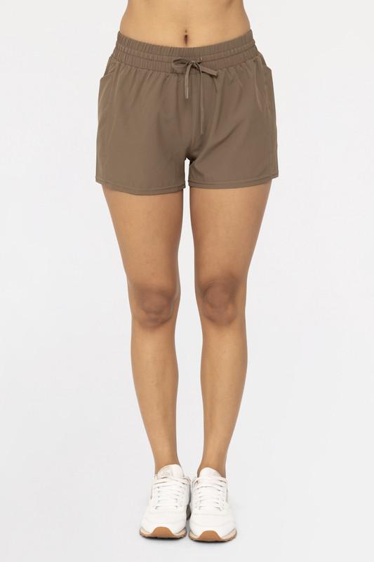 Drawstring Pocket Shorts- Java