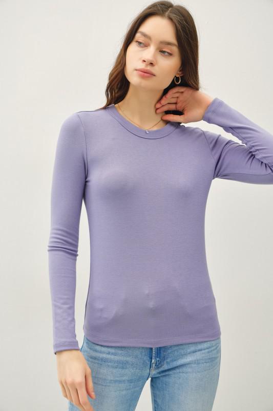 New Color-round Neck Long Sleeve Knit Top