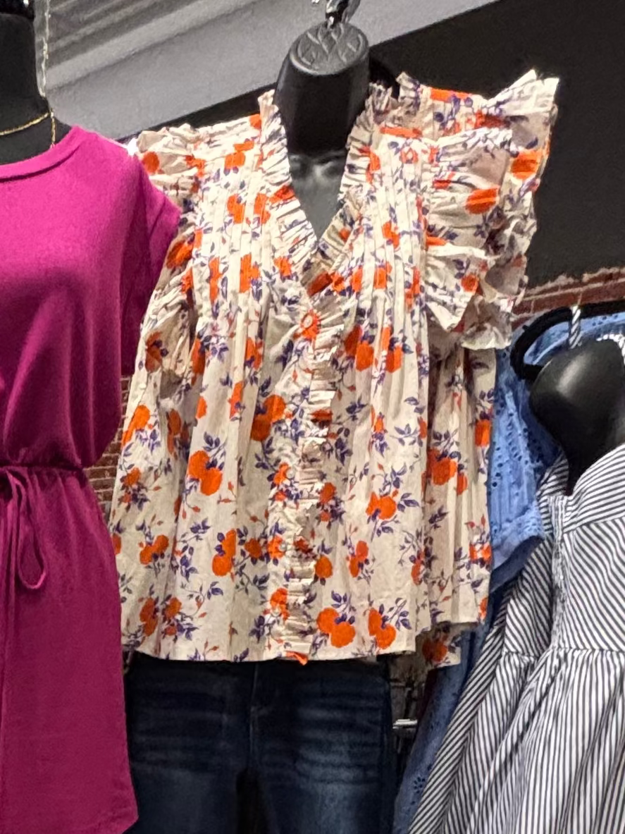 Floral Ruffle Sleeve