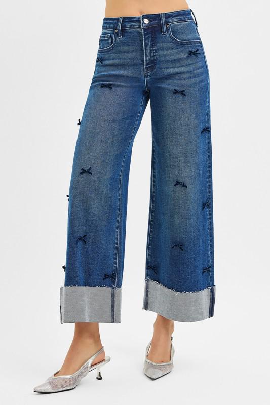 Risen HR Wide Leg Bow Detail