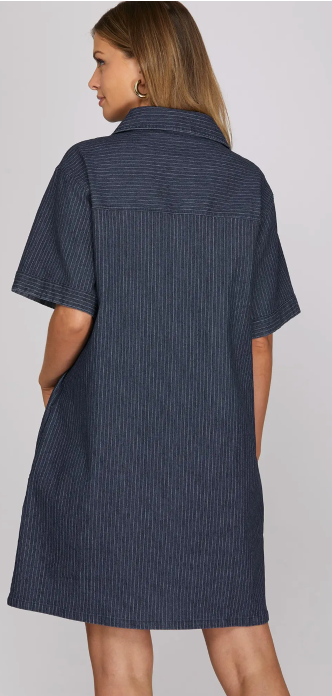 Denim Button Down Dress