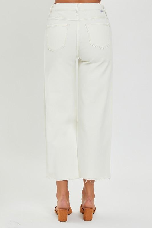 Risen Tummy Control High Rise Crop Wide Pants