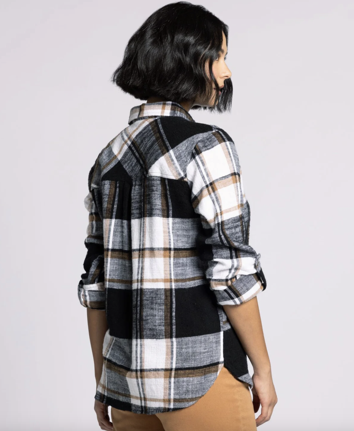 Kacey Shirt - Black Brown Plaid