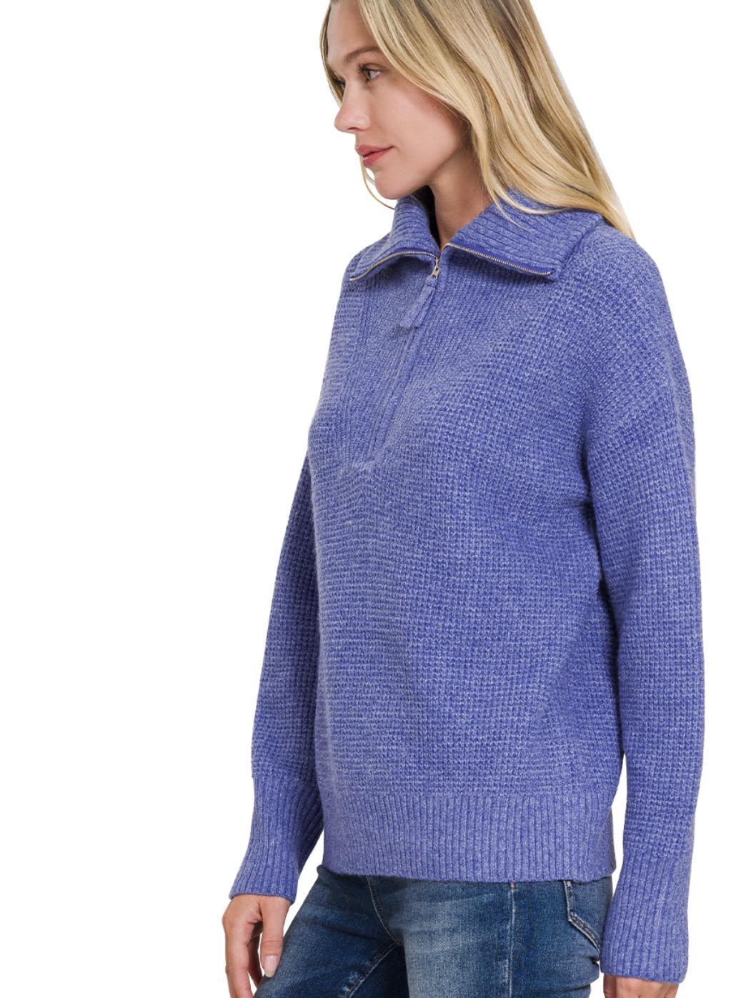 Half Zip Collared Sweater