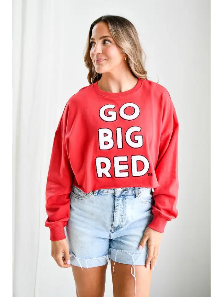 Go Big Red Crop Sweatshirt