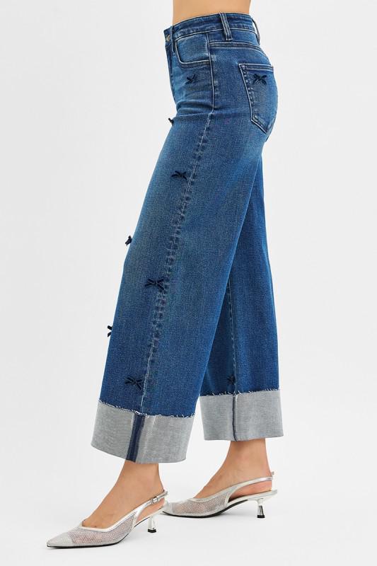 Risen HR Wide Leg Bow Detail