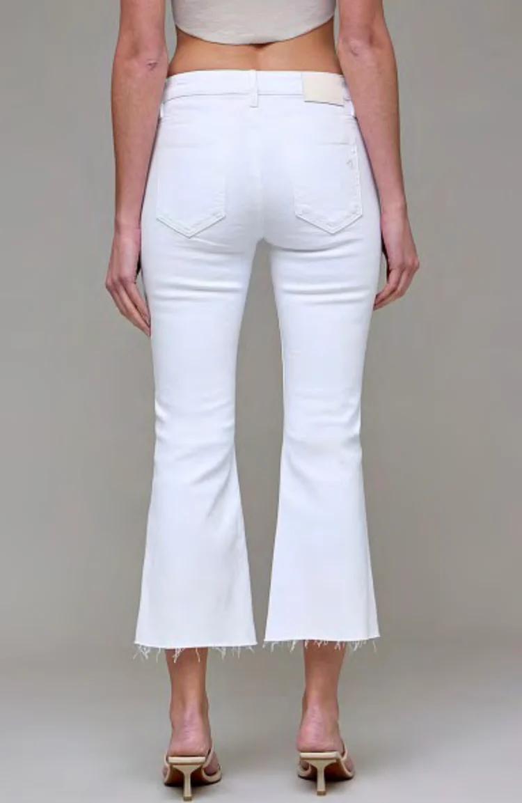 Hidden Happi Mid Rise Crop-White