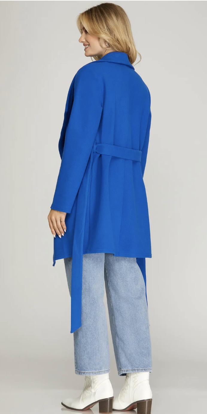 Tie Front Wrap Coat