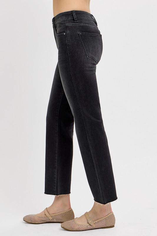 Risen TC Mid Rise Crop Straight- Black