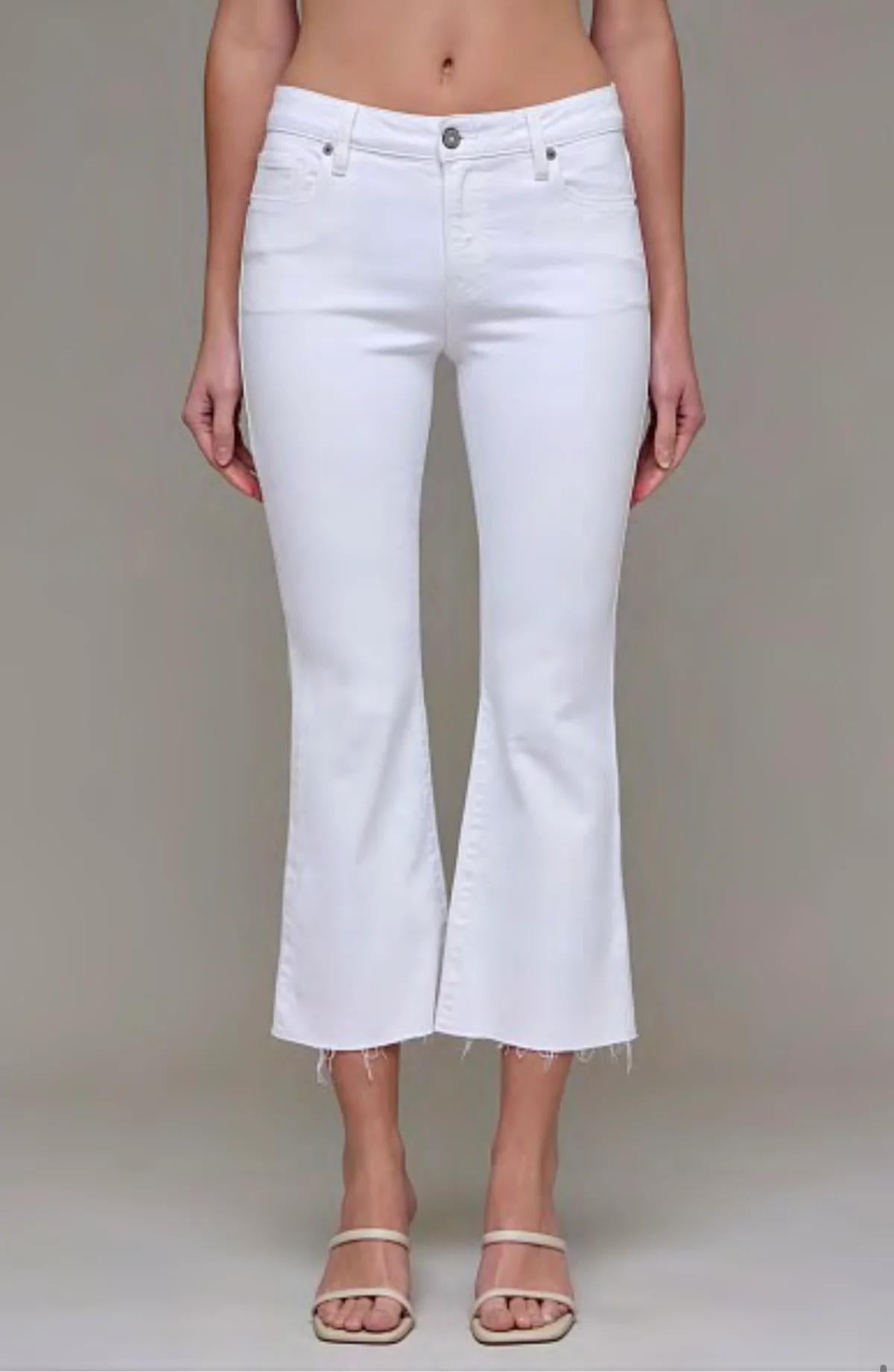 Hidden Happi Mid Rise Crop-White