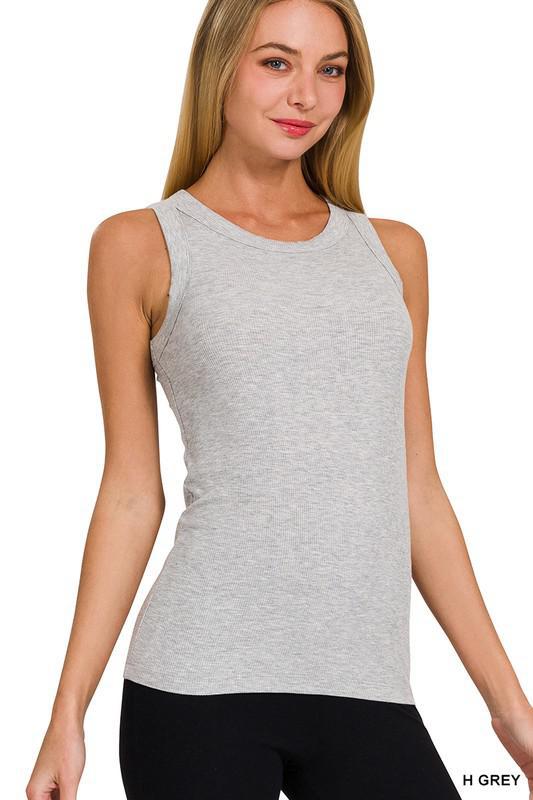Ribbed Round Neck Tank-Patch