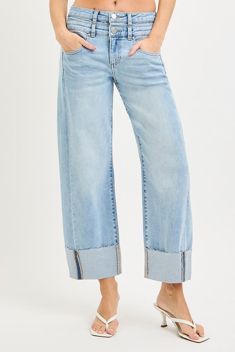 Risen Slouch Double Waisteband Cuffed Jeans