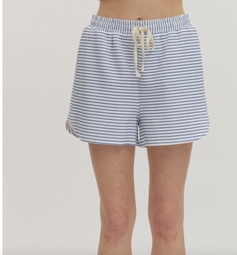 Stripe Drawstring Short