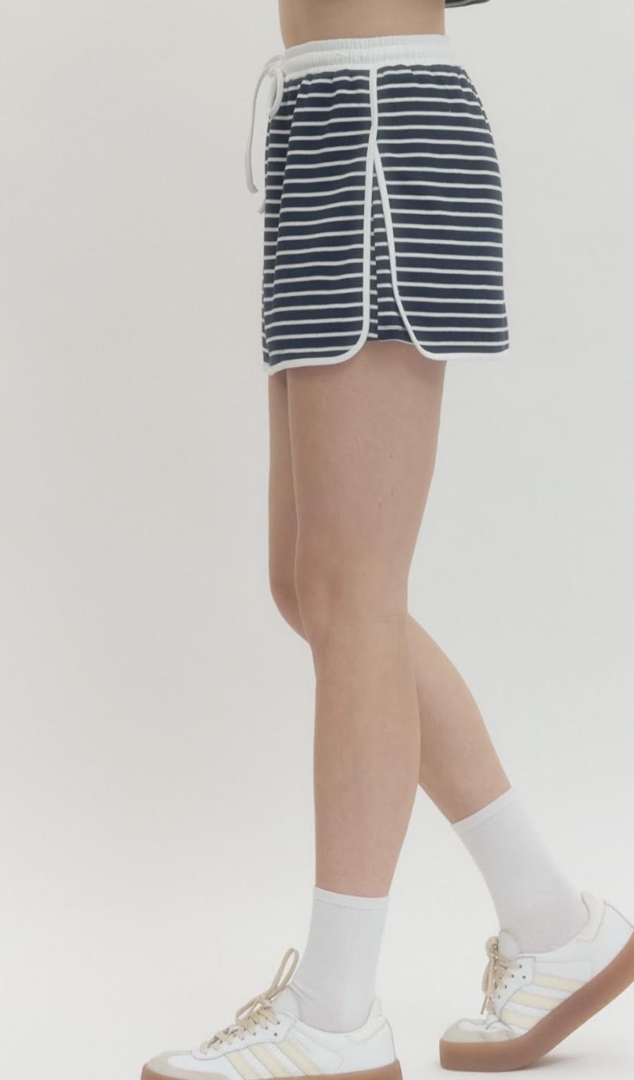 Striped Knit Skort