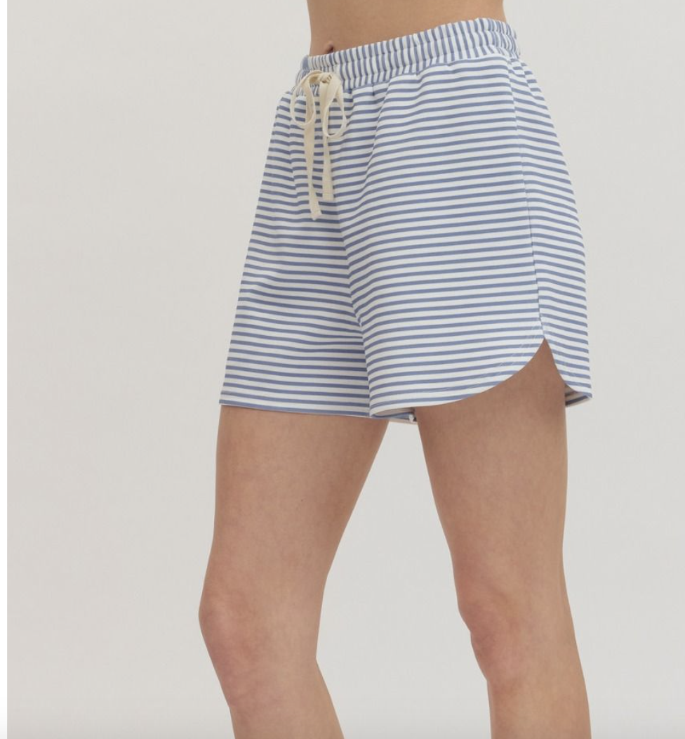 Stripe Drawstring Short