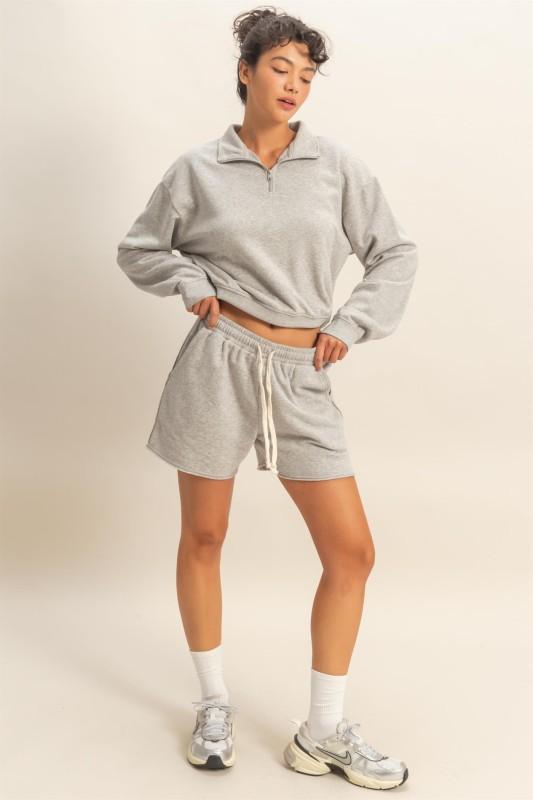 Half-zip Burnout French Terry Pullover
