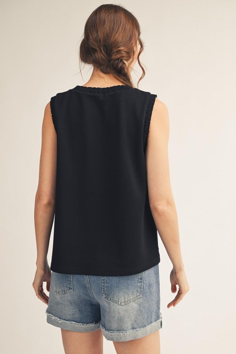 Smocked Edge Tank Top