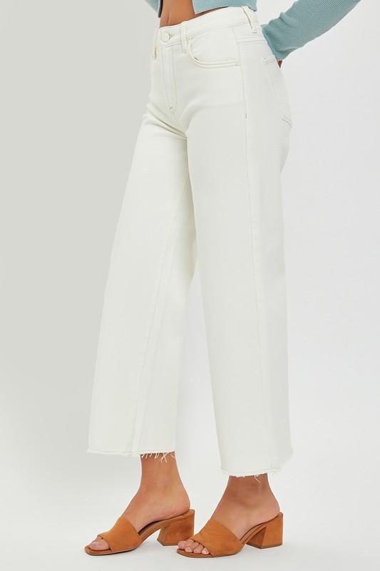 Risen Tummy Control High Rise Crop Wide Pants