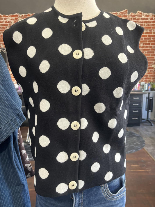 Polka Dot Button Up