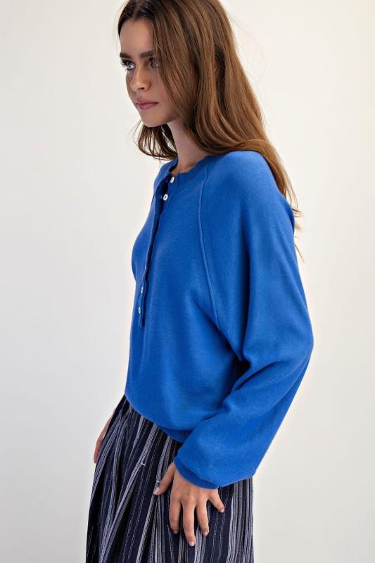 Half Button Pull Over