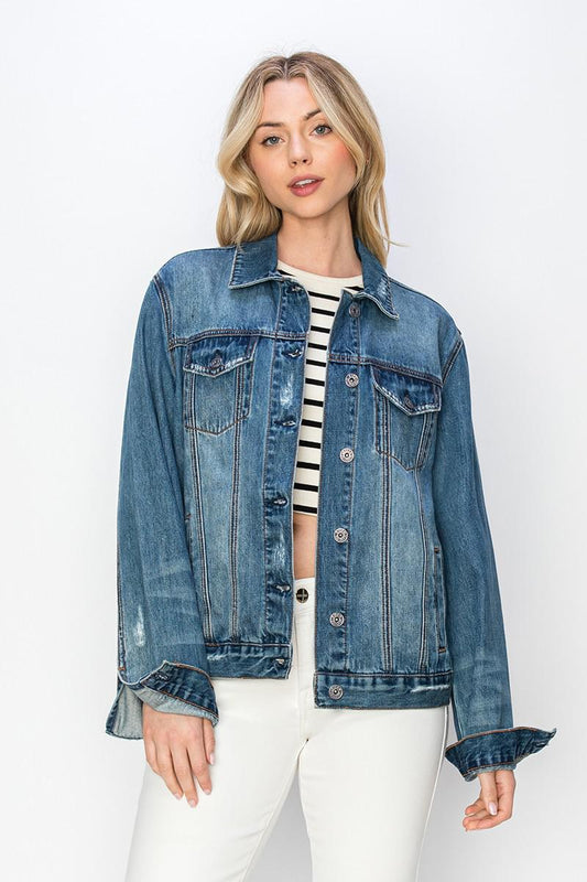 Relaxed Fit Vintage Jacket - Dark