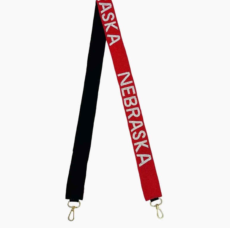 Game Day Beaded Nebraska Strap