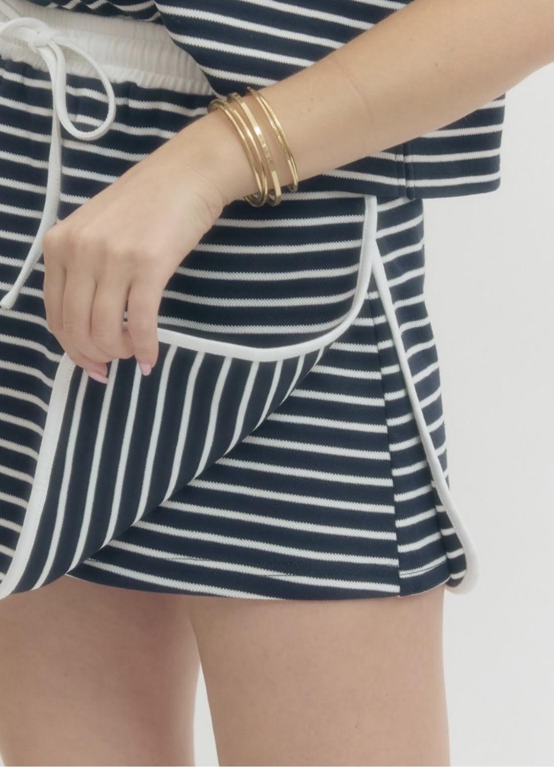 Striped Knit Skort
