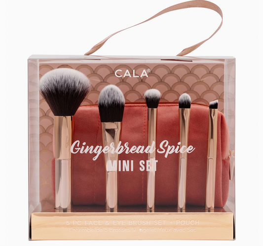 Cala Gingerbread Spice 5 Piece Holiday Brush Set