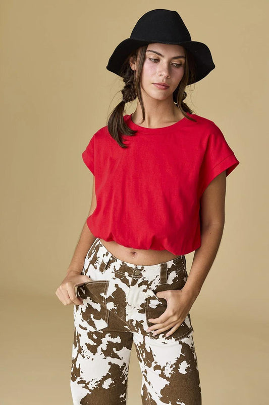 Emma Bubble Top-Red