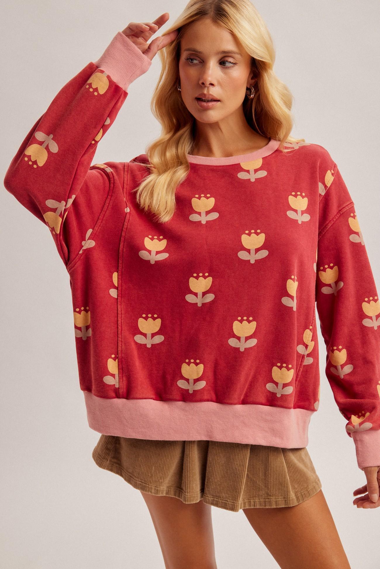 Tulip Print Sweatshirt