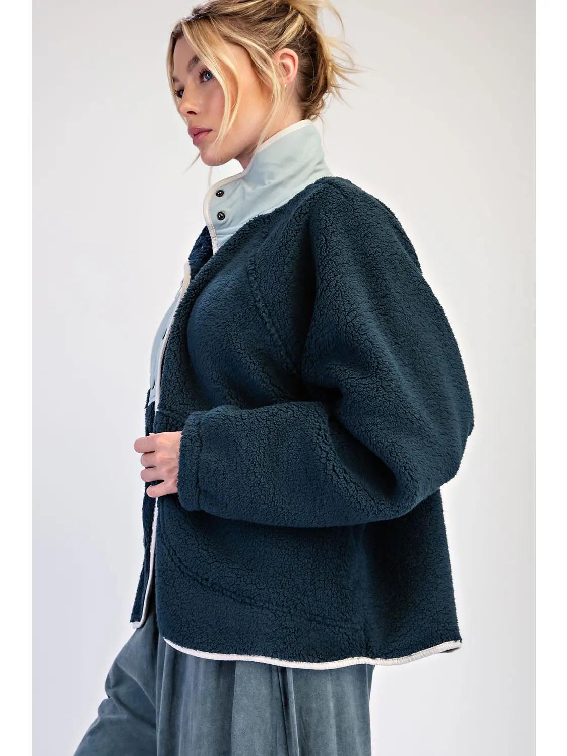 Sherpa Button Up Jacket
