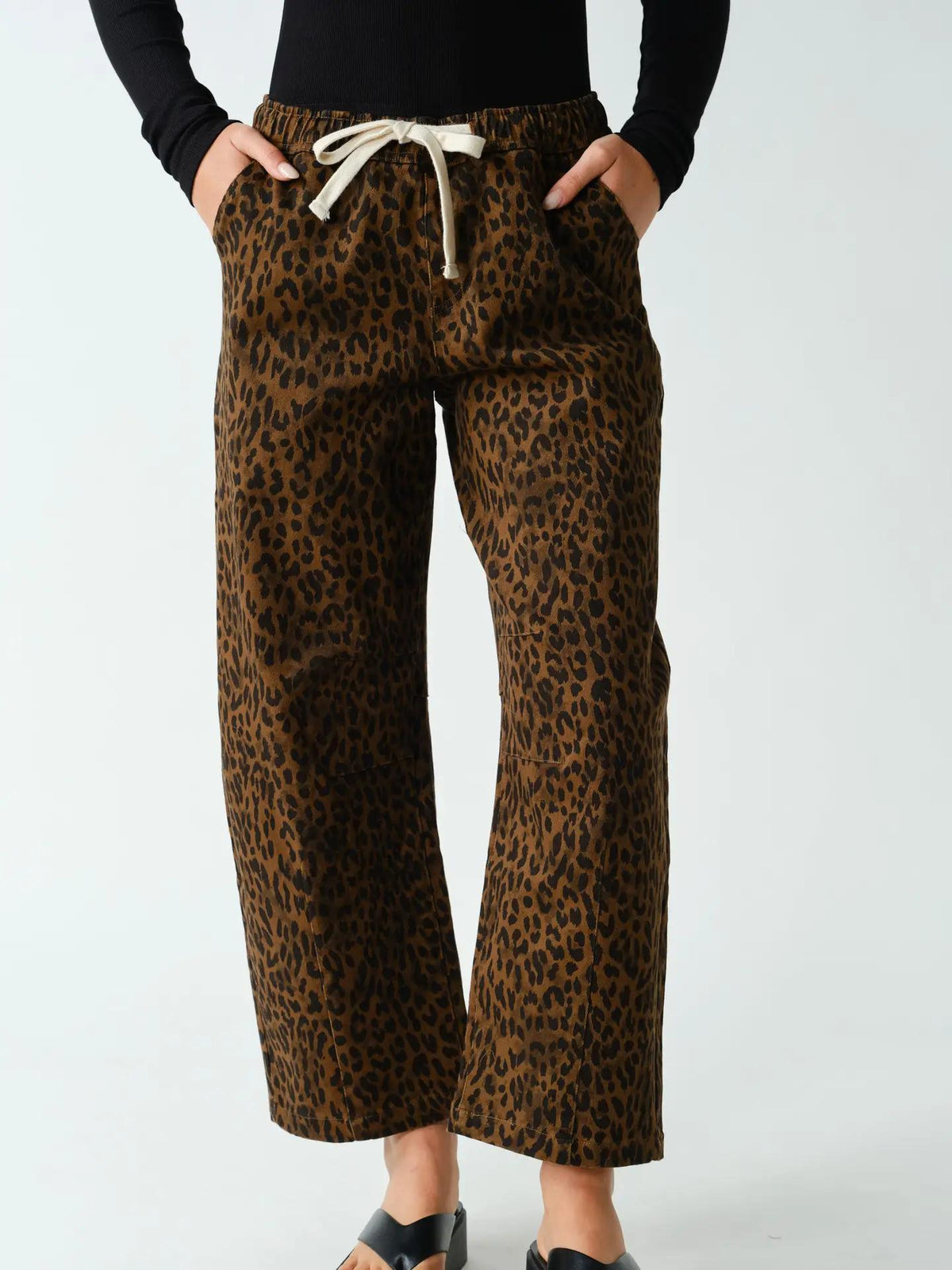 Leopard Lounge Wide-Leg Pants