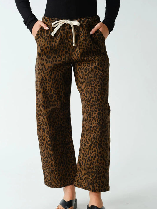 Leopard Lounge Wide-Leg Pants