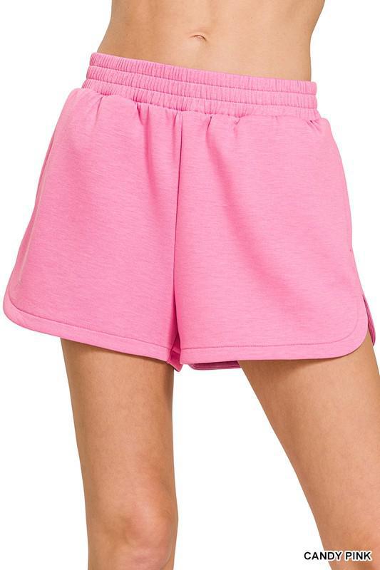 Scuba Elastic Waist Shorts