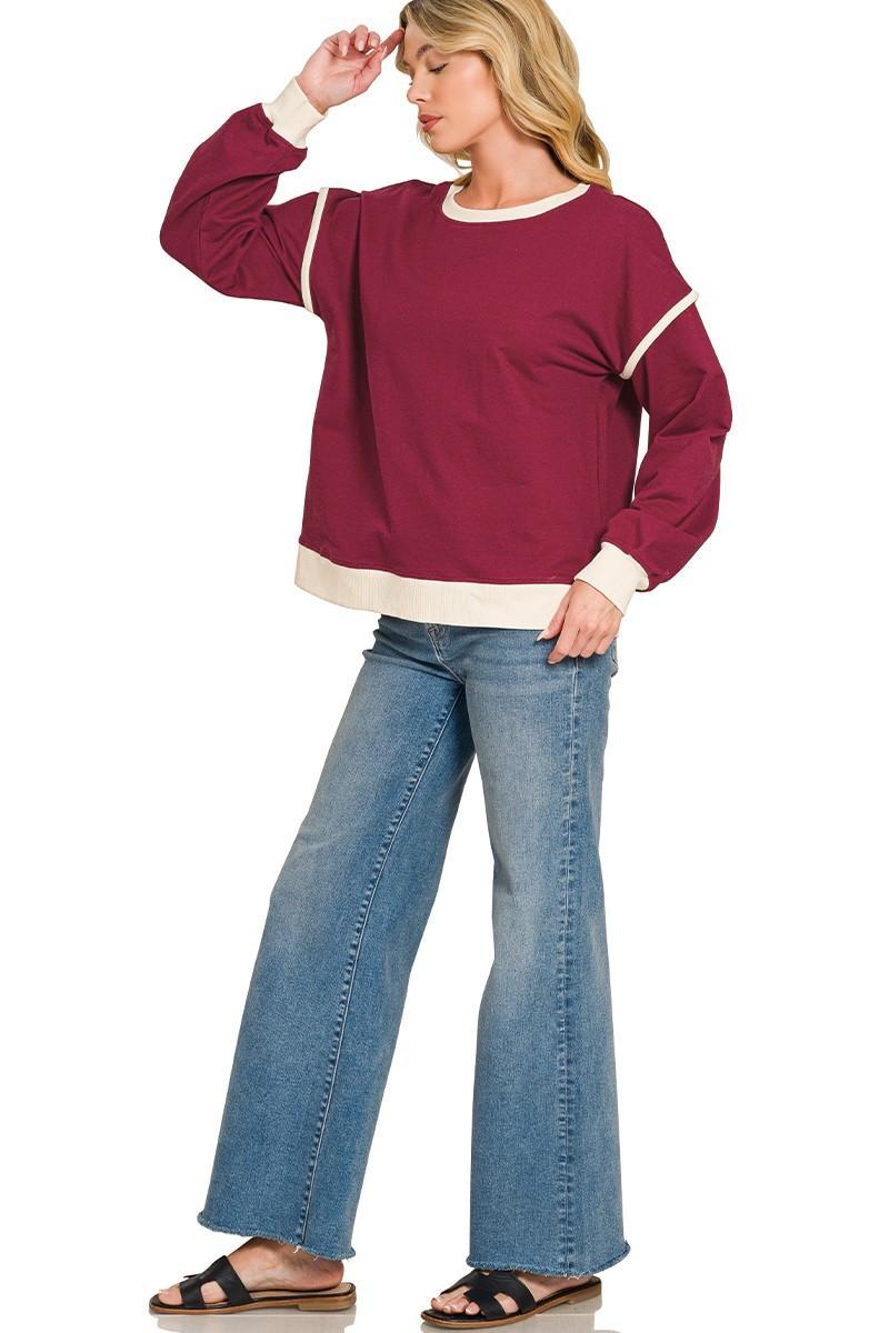 French Terry Drop Shoulder Sweatshirt